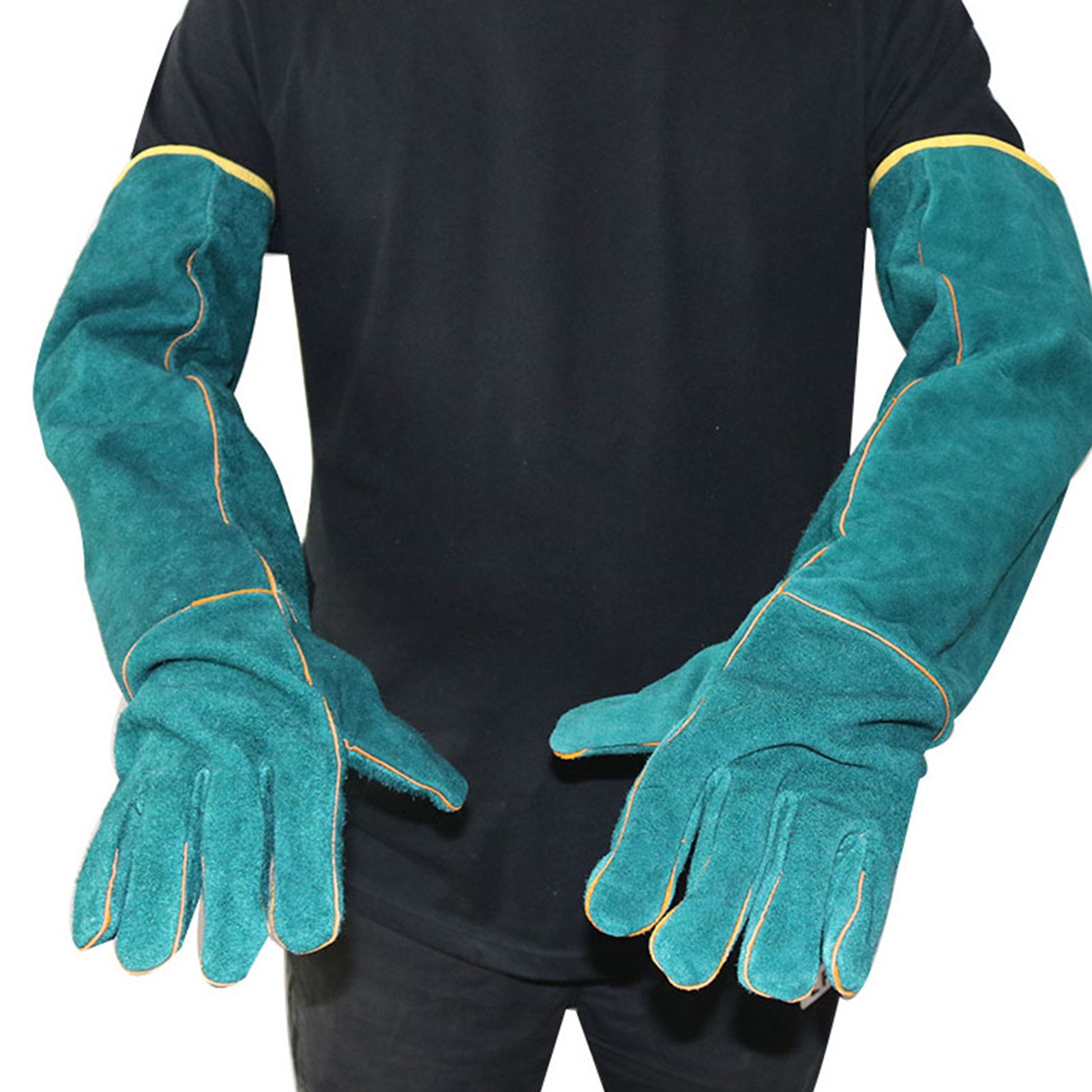 Multi-function Anti-Bite Safety Gloves Ultra Long Leather Pets Grip Biting Protective Gloves For Catch Dog Cat Reptiles Animal