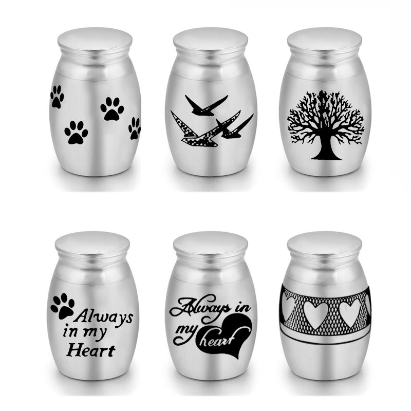 Pet Cremation Urns Metal Memorial Jars For Cats And Dogs Funeral Supplies