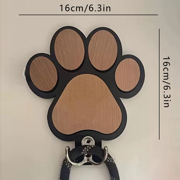 Household Fashion Wooden Foot Paw Print Hook