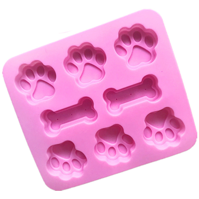 6-piece Cat's Paw Plus Bone Silicone Cake Mold Aroma Mold High Temperature Resistant Easily Removable Mold Cute Claw