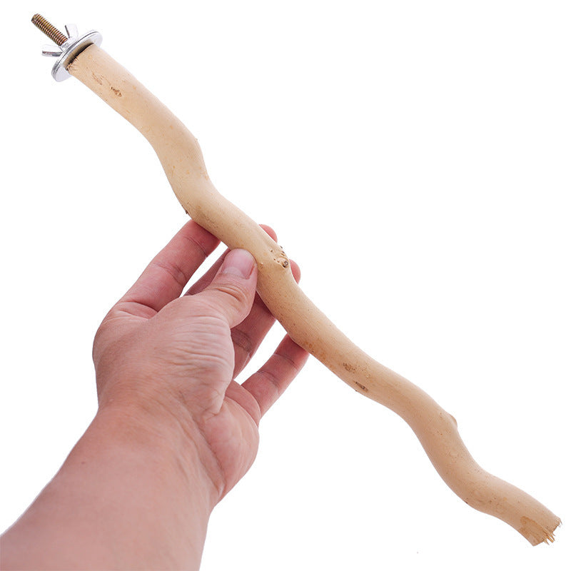 Pet Parrot Solid Wood Bird Stand Toy